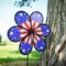 In the Breeze 2632 — 12-inch Patriot Star Flower Spinner, Garden Wind Spinner